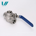 High quality sanitary 3 way ball valve stainless